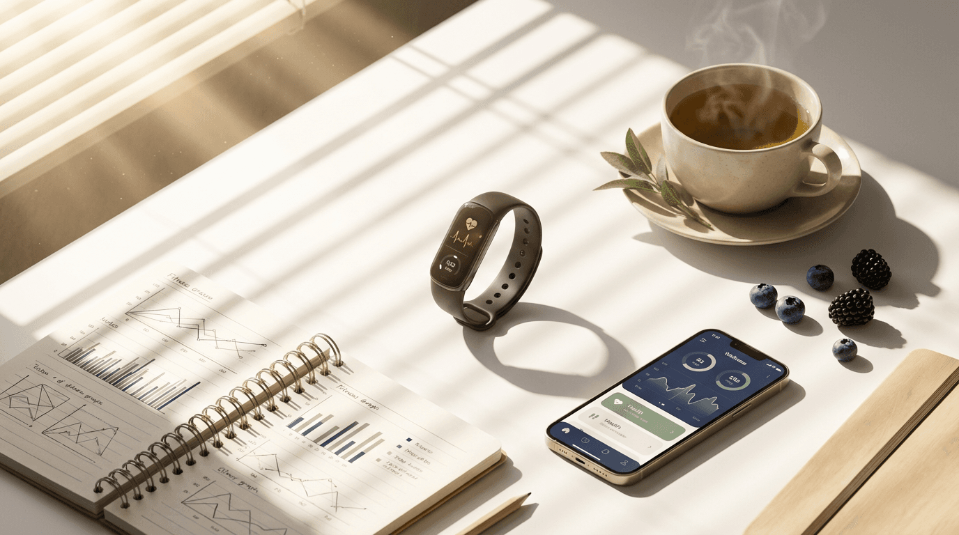 Body metrics dashboard showing protocol progress